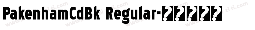 PakenhamCdBk Regular字体转换